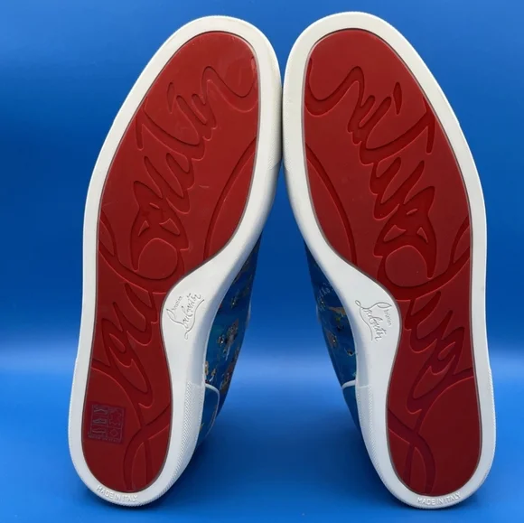 Christian Louboutin Louis Junior Spikes Odissey Print Size 45 NEW - Picture 11 of 12